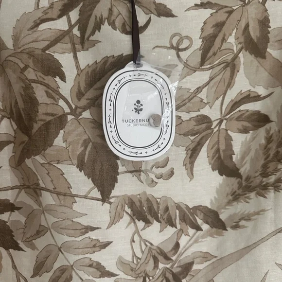 Studio McGee Cream and Brown Floral Long Sleeve Dress Tuckernuck - Picture 6 of 8